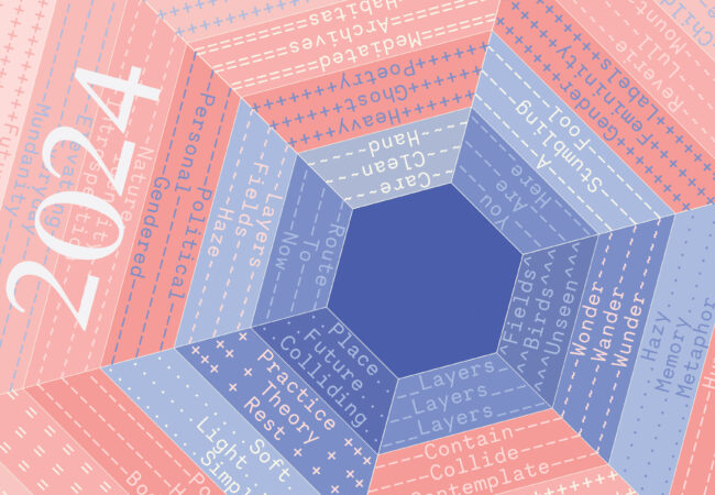 Hexagon-shaped advertisement for MA Showcase 2024