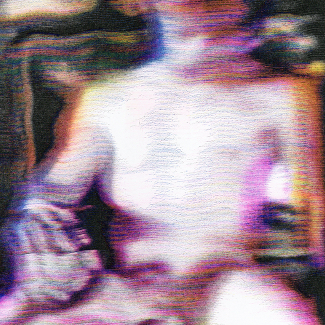 Risograph print of two men